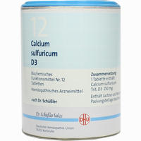 Biochemie 12 Calcium Sulfuricum D3 Tabletten Dhu-arzneimittel 200 Stück - ab 4,06 €