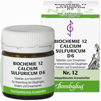 Biochemie 12 Calcium Sulfuricum D6 Tabletten 80 Stück - ab 2,58 €