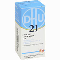 Biochemie 21 Zincum Chloratum D6 Tabletten Dhu-arzneimittel gmbh & co. kg 80 Stück