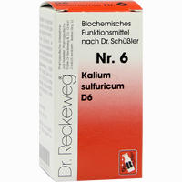 Biochemie 6 Kalium Sulfuricum D6 Tabletten Dr.RECKEWEG & Co. GmbH 200 Stück