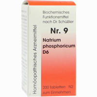 Biochemie 9 Natrium Phosphoricum D6 Tabletten Dr.RECKEWEG & Co. GmbH 200 Stück