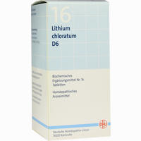 Biochemie 16 Lithium Chloratum D6 Tabletten Dhu-arzneimittel gmbh & co. kg 200 Stück - ab 3,38 €