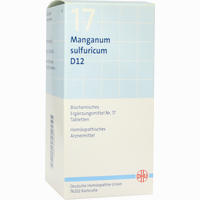 Biochemie 17 Manganum Sulfuricum D12 Tabletten Dhu-arzneimittel 200 Stück - ab 2,97 €