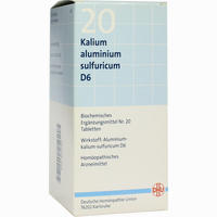 Biochemie 20 Kalium Aluminium Sulfuricum D6 Tabletten 200 Stück - ab 3,74 €