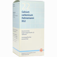 Biochemie 22 Calcium Carbonicum D12 Tabletten Dhu-arzneimittel 200 Stück - ab 2,56 €