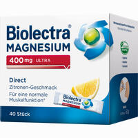 Biolectra Magnesium 400mg Ultra Direct Zitrone Pellets 20 Stück - ab 7,55 €