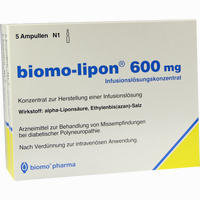 Biomo Lipon 600mg Ampullen 5 Stück - ab 25,20 €