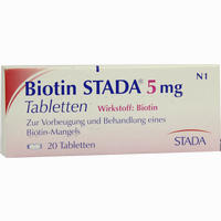 Biotin Stada 5mg Tabletten 20 Stück - ab 0,00 €