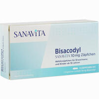 Bisacodyl Sanavita 10 Mg Zäpfchen 5 Stück