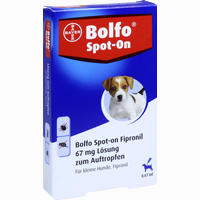 Bolfo Spot- On Fipronil für Kleine Hunde 67 Mg Lösung 3 Stück 