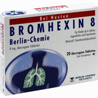 Bromhexin 8 Berlin- Chemie überzogene Tabletten  20 Stück - ab 1,44 €