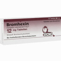 Bromhexin Hermes Arzneimittel 12mg Tabletten  20 Stück - ab 2,41 €