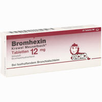 Bromhexin Krewel Meuselbach Tabletten 12mg  20 Stück - ab 2,08 €