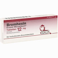 Bromhexin Krewel Meuselbach Tabletten 12mg  20 Stück - ab 2,16 €