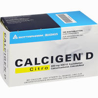 Calcigen D Citro 600 Mg/400 I.e. Kautabletten  50 Stück - ab 9,98 €