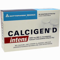 Calcigen D Intens 1000 Mg/880 I.e.kautabletten  20 Stück - ab 0,00 €