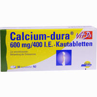 Calcium- Dura Vit D3 600mg/400 I.e. Kautabletten 20 Stück - ab 5,46 €