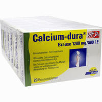 Calcium- Dura Vit D3 1200mg/800 I.e. Brausetabletten  20 Stück - ab 8,47 €