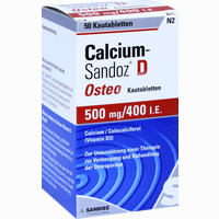 Calcium- Sandoz D Osteo Kautabletten 50 Stück - ab 0,00 €