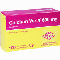 Calcium Verla 600mg Filmtabletten 100 Stück - ab 3,61 €