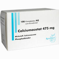 Calciumacetat 475mg Filmtabletten 100 Stück - ab 5,69 €