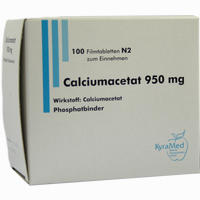 Calciumacetat 950mg Filmtabletten 100 Stück - ab 9,43 €