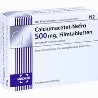 Calciumacetat- Nefro 500mg Filmtabletten 200 Stück - ab 5,68 €