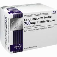 Calciumacetat- Nefro 700mg Filmtabletten 100 Stück - ab 7,12 €