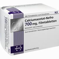 Calciumacetat- Nefro 700mg Filmtabletten 100 Stück - ab 7,19 €