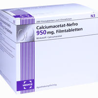 Calciumacetat- Nefro 950mg Filmtabletten 100 Stück - ab 9,30 €