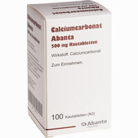 Calciumcarbonat Abanta 500 Mg Kautabletten  100 Stück - ab 9,89 €