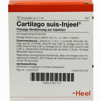 Cartilago Suis- Injeel Ampullen  10 Stück - ab 19,52 €
