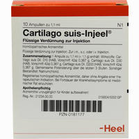 Cartilago Suis- Injeel Ampullen  10 Stück - ab 22,00 €