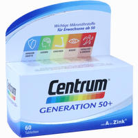 Centrum Generation 50+ A- Zink + Floraglo Lutein Tabletten 60 Stück 