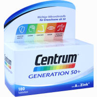 Centrum Generation 50+ A- Zink + Floraglo Lutein Tabletten 180 Stück 