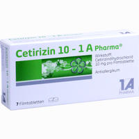 Cetirizin 10 - 1 A Pharma Filmtabletten 100 Stück - ab 1,19 €