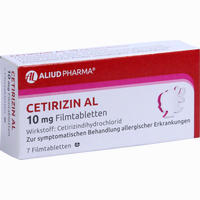 Cetirizin Al 10 Mg Filmtabletten  100 Stück - ab 0,86 €