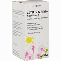 Cetirizin Aristo Allergiesaft 1 Mg/ml  75 ml - ab 1,99 €