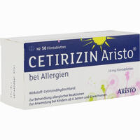 Cetirizin Aristo bei Allergien 10mg Filmtabletten  50 Stück - ab 0,46 €
