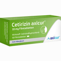 Cetirizin Axicur 10 Mg Filmtabletten  7 Stück - ab 0,91 €