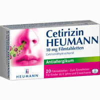 Cetirizin Heumann 10 Mg Filmtabletten  100 Stück - ab 2,07 €