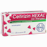 Cetirizin Hexal bei Allergien Filmtabletten 100 Stück - ab 1,03 €