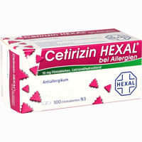 Cetirizin Hexal bei Allergien Filmtabletten 100 Stück - ab 1,03 €