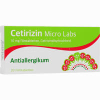 Cetirizin Micro Labs 10 Mg Filmtabletten 20 Stück