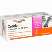 Cetirizin- Ratiopharm bei Allergien 10 Mg Filmtabletten 100 Stück - ab 1,09 €