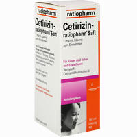 Cetirizin- Ratiopharm Saft  75 ml - ab 1,87 €