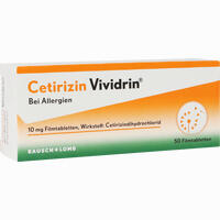 Cetirizin Vividrin 10mg Filmtabletten  50 Stück - ab 1,16 €