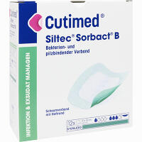 Cutimed Siltec Sorbact Pu- Verb.10x10cm Kompressen 12 Stück