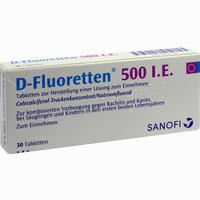 D- Fluoretten 500 Tabletten 30 Stück - ab 1,23 €