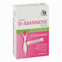 D- Mannose Plus 2000mg Tabletten mit Viaminen und Mineralstoffen  60 Stück - ab 12,30 €